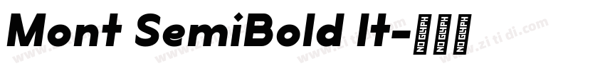 Mont SemiBold It字体转换